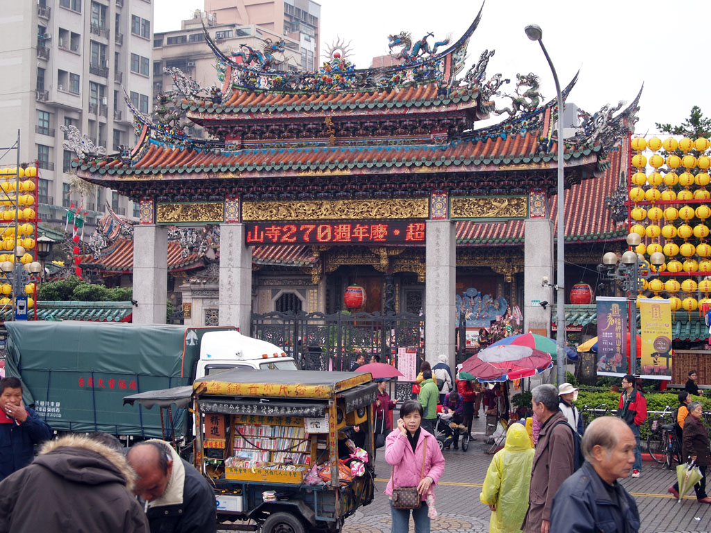 台湾観光地の龍山寺